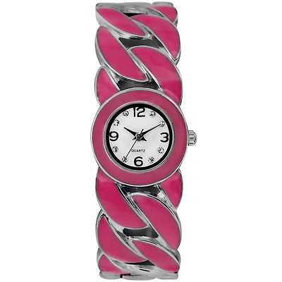 Womens Colorful Twist Bangle Watch