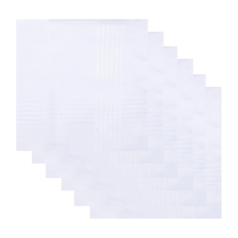 Dockers 6 Piece Set White Cotton Handkerchief