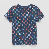 Okie Dokie Toddler & Little Boys Crew Neck Short Sleeve Regular Fit Graphic T-Shirt