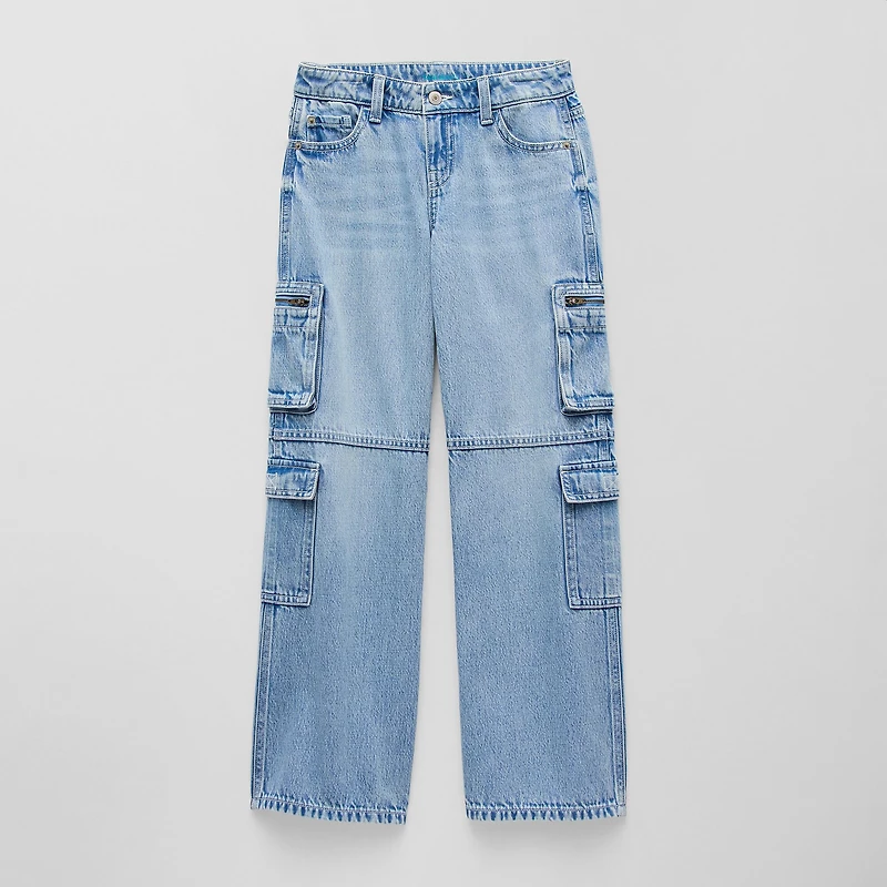 Thereabouts Little & Big Kid Girls Cargo Low Rise Loose Fit Jean