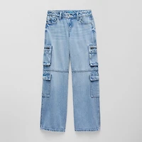 Thereabouts Little & Big Kid Girls Cargo Low Rise Loose Fit Jean