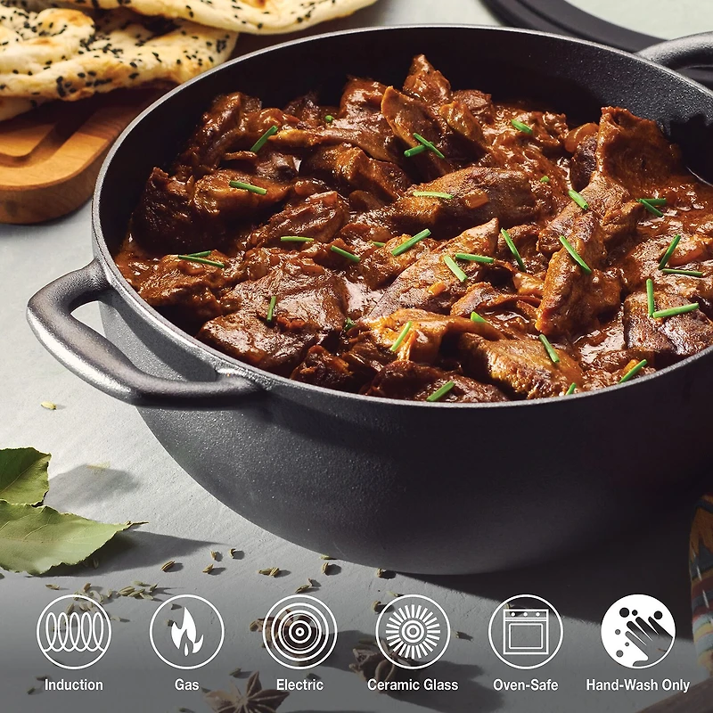 Tramontina Pre-Seasoned Cast Iron 3.9-qt. Kadai
