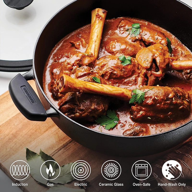 Tramontina Pre-Seasoned Cast Iron 4.9-qt. Kadai