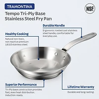 Tramontina Tempo Tri-Ply Stainless Steel 8" Frying Pan