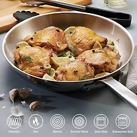 Tramontina Tempo Tri-Ply Stainless Steel 12" Frying Pan