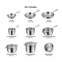 Tramontina Tempo Tri-Ply Stainless Steel 14-pc. Cookware Set