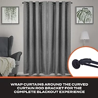 Sun Zero Room Darkening Bronn Industrial 3/4 Double Curtain Rod