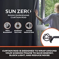 Sun Zero Room Darkening Cage 3/4 Curtain Rod