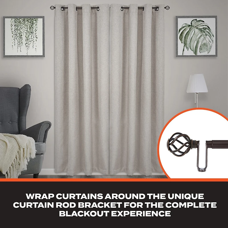 Sun Zero Room Darkening Cage 3/4 Curtain Rod