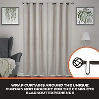 Sun Zero Room Darkening Cage 3/4 Curtain Rod