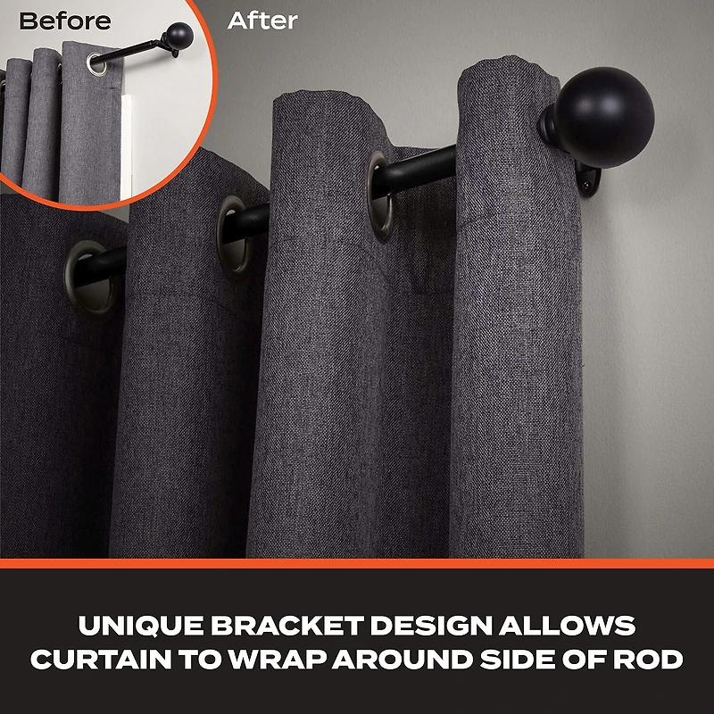 Sun Zero Room Darkening Philip 3/4 Curtain Rod