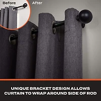 Sun Zero Room Darkening Philip 3/4 Curtain Rod