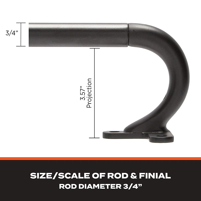 Sun Zero Wrap Around 3/4 Adjustable Curtain Rod