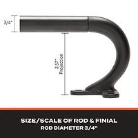Sun Zero Wrap Around 3/4 Adjustable Curtain Rod