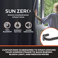 Sun Zero Wrap Around 3/4 Adjustable Curtain Rod
