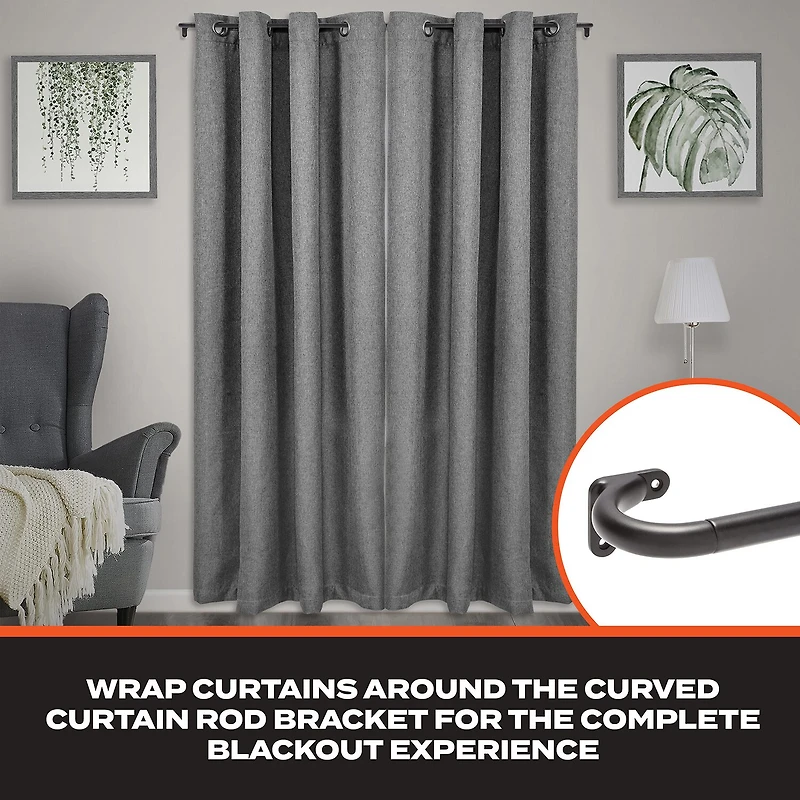 Sun Zero Wrap Around 3/4 Adjustable Curtain Rod