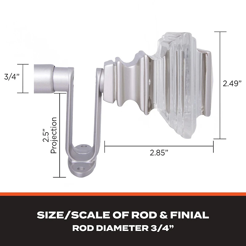 Sun Zero Faith 3/4 Adjustable Curtain Rod