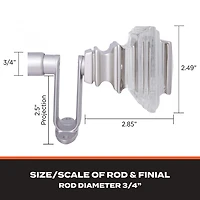 Sun Zero Faith 3/4 Adjustable Curtain Rod