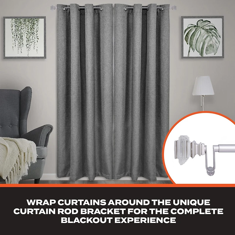 Sun Zero Faith 3/4 Adjustable Curtain Rod