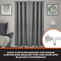 Sun Zero Faith 3/4 Adjustable Curtain Rod