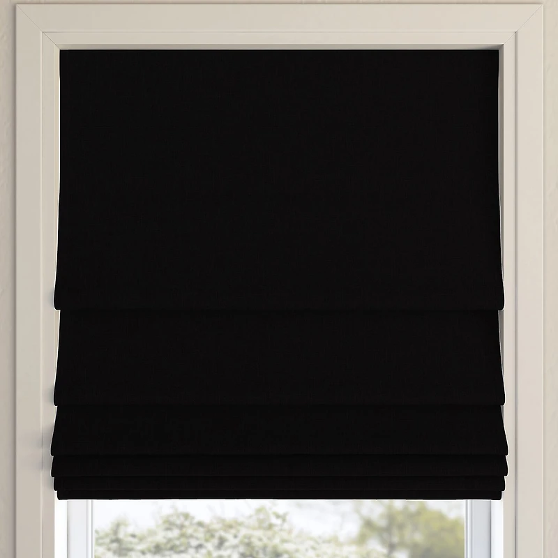 Sun Zero Pryer Energy Saving Cordless 100% Blackout Roman Shade