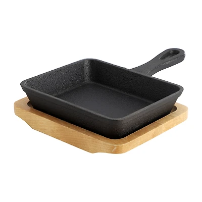 MegaChef Cast Iron Mini Square Frying Pan