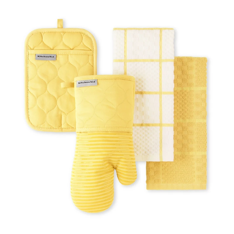KitchenAid Terry Cloth 4-pc. Oven Mitts & Pot Holder Set