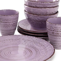 Elama Malibu Mica 16-pc. Stoneware Dinnerware Set