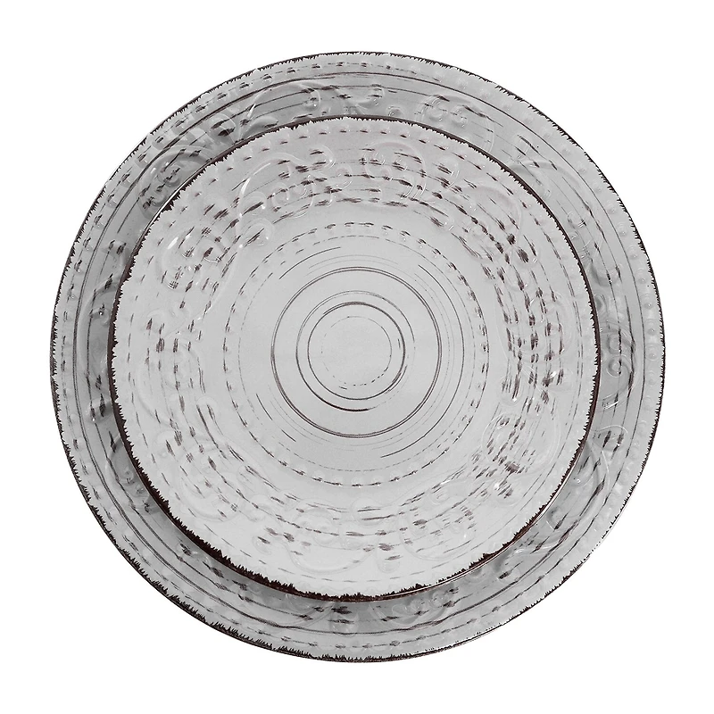 Elama Malibu Calcite 16-pc. Stoneware Dinnerware Set