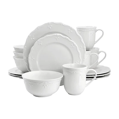 Elama Henryi 16 Piece 16-pc. Porcelain Dinnerware Set