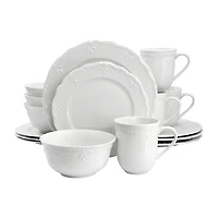 Elama Henryi 16 Piece 16-pc. Porcelain Dinnerware Set