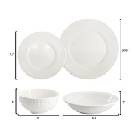 Elama Kate 16-pc. Porcelain Dinnerware Set