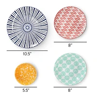Elama Giovanna 16-pc. Porcelain Dinnerware Set