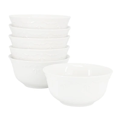 Elama Henryi 6.1 Inch 6-pc. Porcelain Salad Bowl