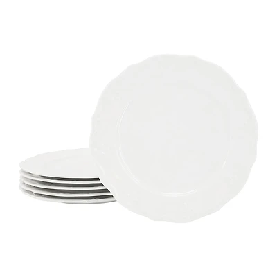 Elama Henryi 8.75 Inch 6-pc. Porcelain Salad Plate