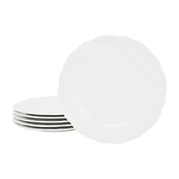 Elama Henryi 8.75 Inch 6-pc. Porcelain Salad Plate