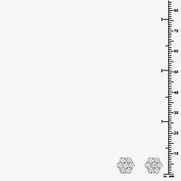 Diamond Blossom (G / Si1-Si2) 1 CT. T.W. Lab Grown White Diamond Sterling Silver 8.8mm Stud Earrings