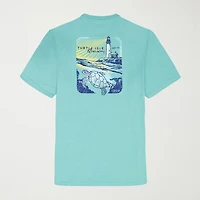 IZOD Saltwater Soft Wash Mens Crew Neck Short Sleeve Classic Fit Graphic T-Shirt