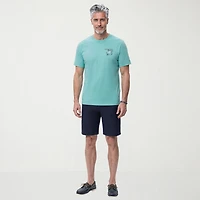 IZOD Saltwater Soft Wash Mens Crew Neck Short Sleeve Classic Fit Graphic T-Shirt