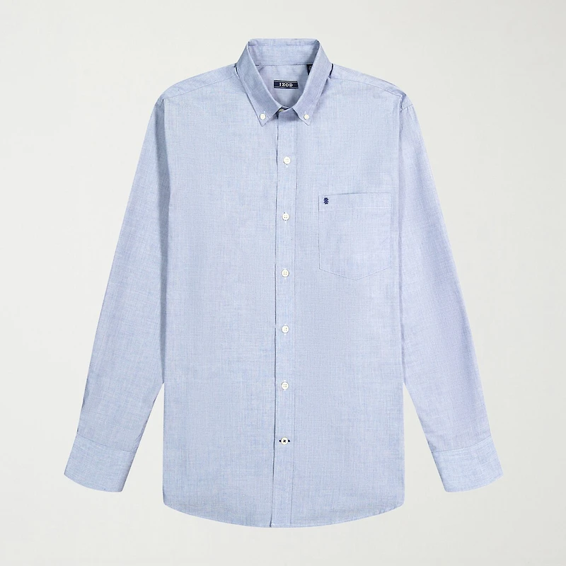 IZOD Performance Comfort Mens Long Sleeve Classic Fit Button-Down Shirt