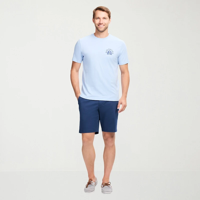 IZOD Saltwater Mens 9 1/2" Stretch Fabric Chino Short