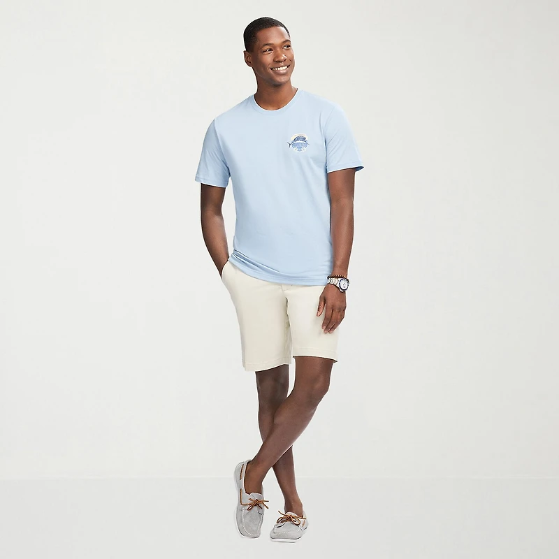 IZOD Saltwater Mens 9 1/2" Stretch Fabric Chino Short