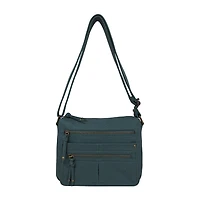Bueno of California Elephant Washed Double Zip Crossbody Bag