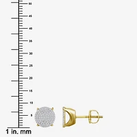 (J / I3) 1/3 CT. T.W. Natural White Diamond 10K Gold 8.7mm Oval Stud Earrings