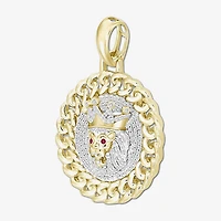 (J / I3) Mens 3/8 CT. T.W. Natural White Diamond 10K Gold Pendant