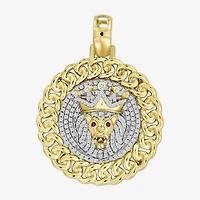 (J / I3) Mens 3/8 CT. T.W. Natural White Diamond 10K Gold Pendant