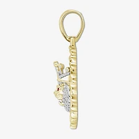 (J / I3) Mens 3/8 CT. T.W. Natural White Diamond 10K Gold Pendant