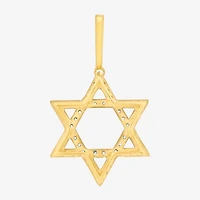 Star Of David (J / I3) Mens 3/4 CT. T.W. Natural White Diamond 10K Gold Star Pendant
