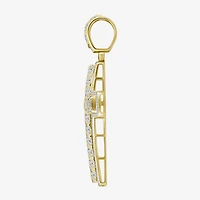 Cross (J / I3) Mens 1 1/2 CT. T.W. Natural White Diamond 10K Gold Cross Pendant