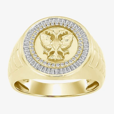 (I / I2) Mens 1/2 CT. T.W. Natural White Diamond 10K Gold Cocktail Ring